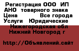 Регистрация ООО, ИП, АНО, товарного знака › Цена ­ 5 000 - Все города Услуги » Юридические   . Нижегородская обл.,Нижний Новгород г.